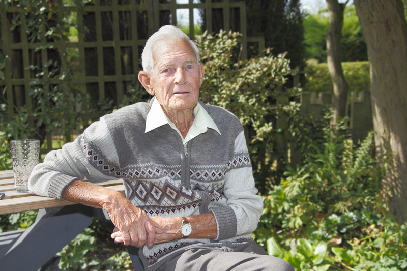 man in garden